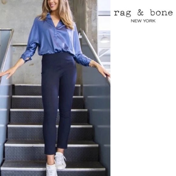 rag & bone Pants - Rag and Bone Simone Elastic Waist Pull On Pants